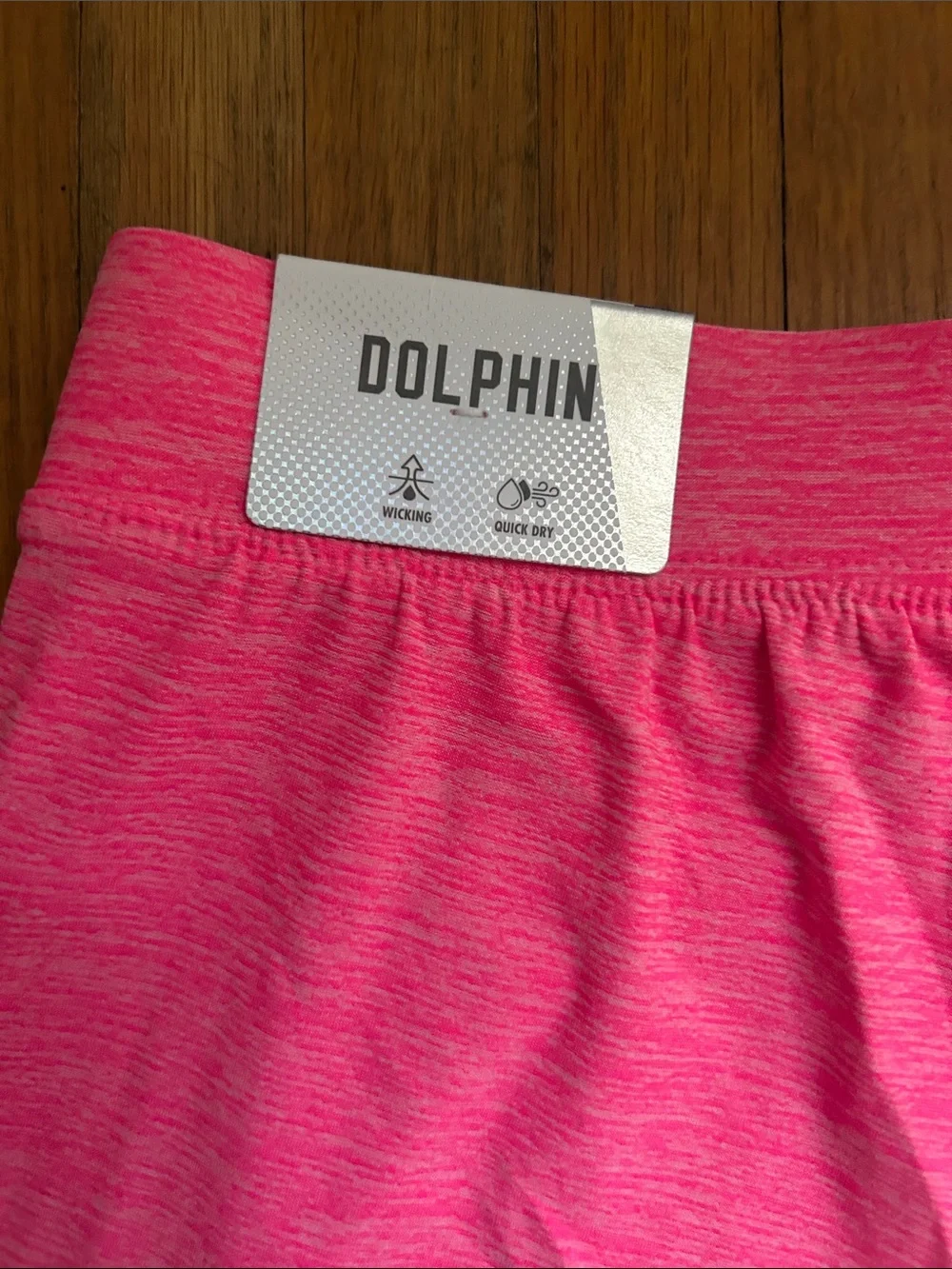 Justice Hot Pink Athletic Drawstring Shorts with White Trim